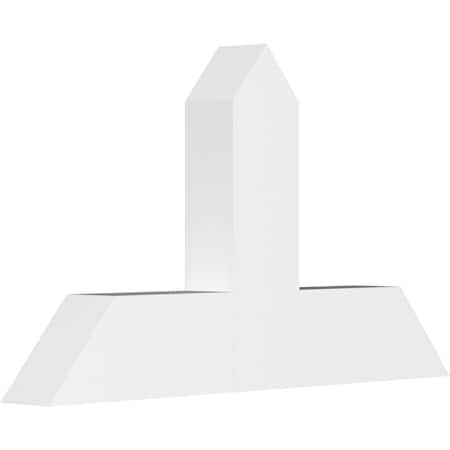 Ekena Millwork Portland Architectural Grade PVC Gable Bracket, 36"W x 21"H x 4"D x 6"F, 14/12 Pitch GBP036X21X0406POR00